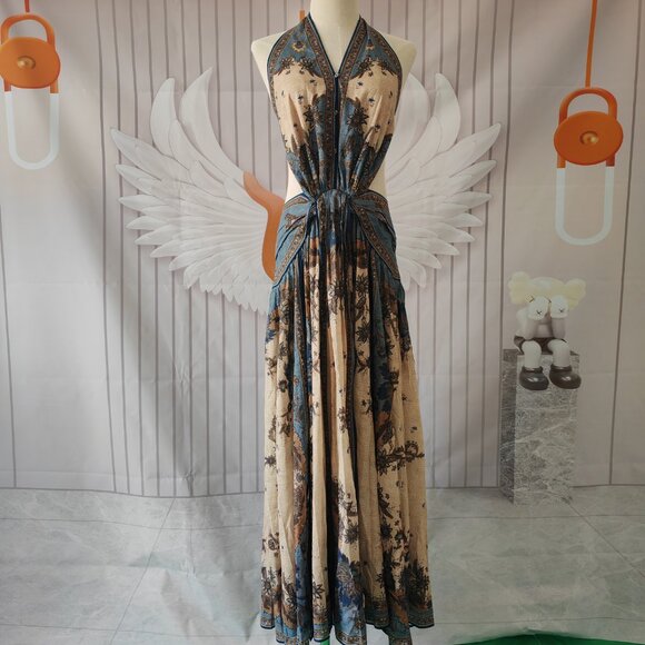 Zimmermann Floral Pattern Backless Long Dress - Picture 2 of 11